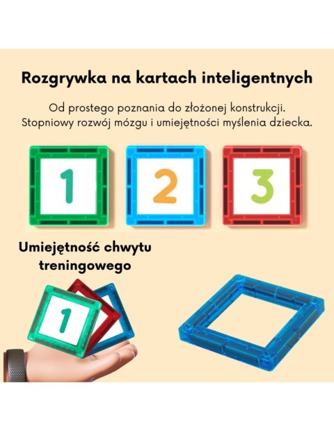 WOOPIE 54986 Klocki magnetyczne Nauka liczenia 70 el.