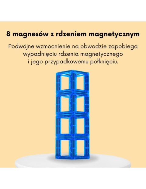 WOOPIE 54993 Klocki magnetyczne Nauka liter 70 el.