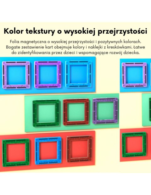 WOOPIE 54993 Klocki magnetyczne Nauka liter 70 el.
