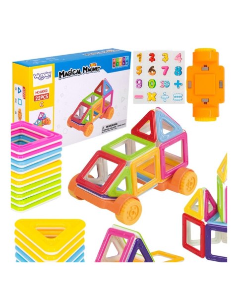 WOOPIE 55044 Klocki magnetyczne konstrukcyjne 22 el.
