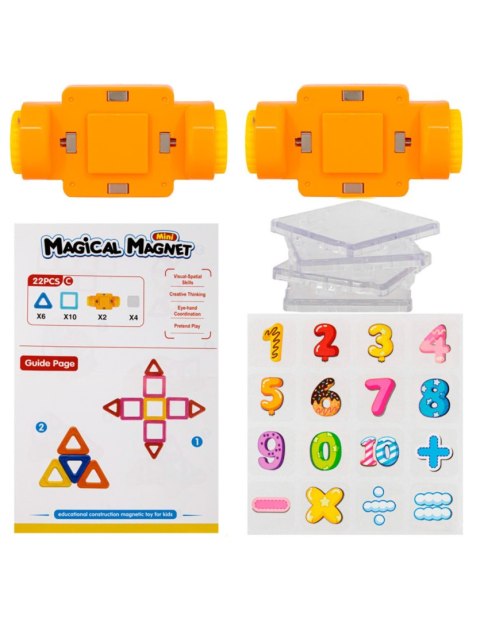 WOOPIE 55044 Klocki magnetyczne konstrukcyjne 22 el.