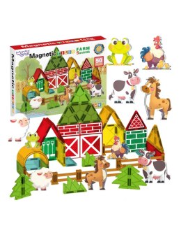 WOOPIE 55846 Klocki magnetyczne 7,5 cm Farma 30 el.