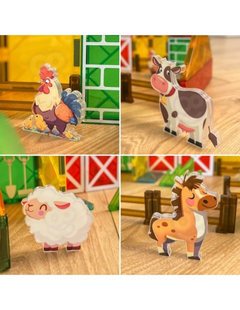 WOOPIE 55846 Klocki magnetyczne 7,5 cm Farma 30 el.