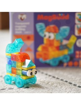 WOOPIE 55884 Klocki magnetyczne przeźroczyste 43 el.