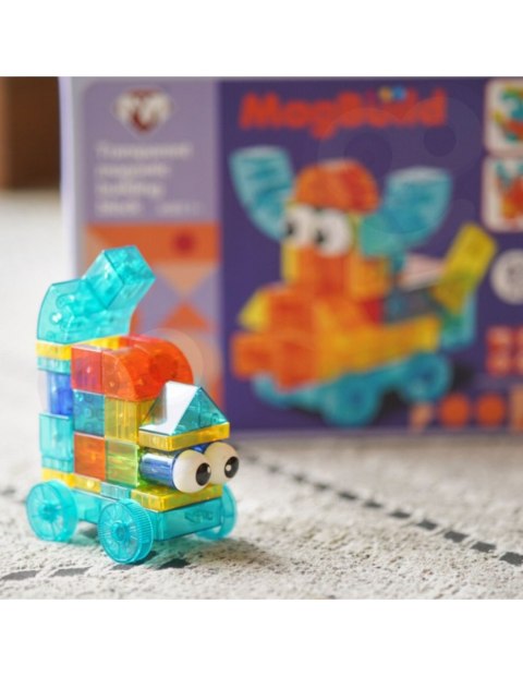 WOOPIE 55884 Klocki magnetyczne przeźroczyste 43 el.