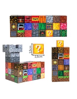WOOPIE 55914 Klocki magnetyczne konstrukcyjne Sześciany 3D 63 el.