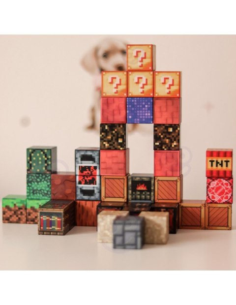 WOOPIE 55914 Klocki magnetyczne konstrukcyjne Sześciany 3D 63 el.