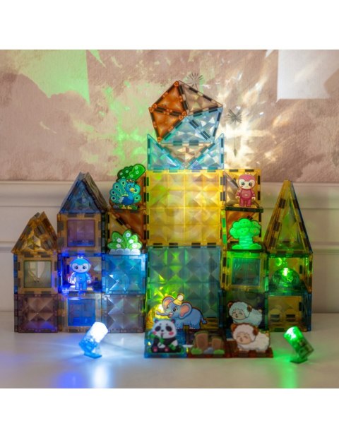 WOOPIE 55938 Klocki magnetyczne Świat zwierząt 124 el.