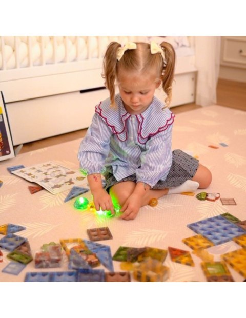 WOOPIE 55938 Klocki magnetyczne Świat zwierząt 124 el.