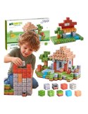 WOOPIE 55976 Klocki magnetyczne konstrukcyjne Świat klocków 108 el.