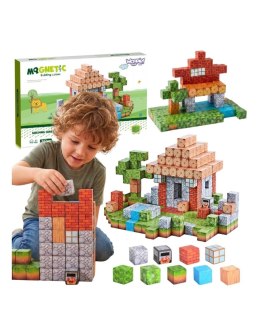 WOOPIE 55976 Klocki magnetyczne konstrukcyjne Świat klocków 108 el.