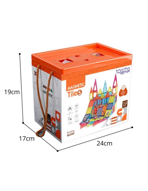 WOOPIE 55990 Klocki magnetyczne 7,5 cm Parking 112 el.
