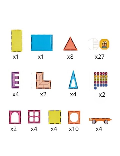 WOOPIE 56010 Klocki magnetyczne 3D Pociąg 71 el.