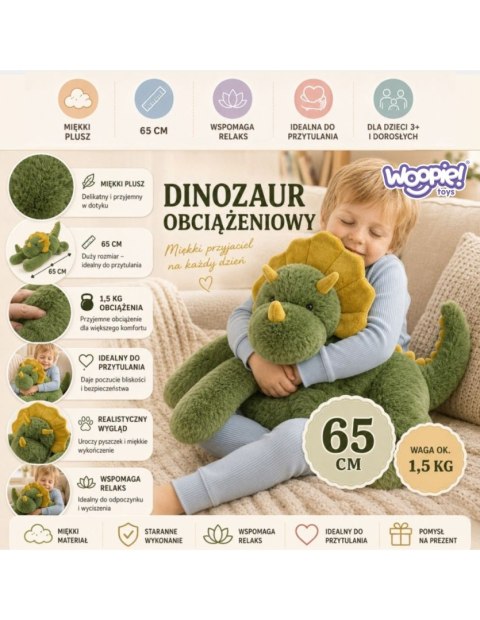 WOOPIE 58403 Pluszak obciążeniowy Dinozaur 65 cm 1,5 kg