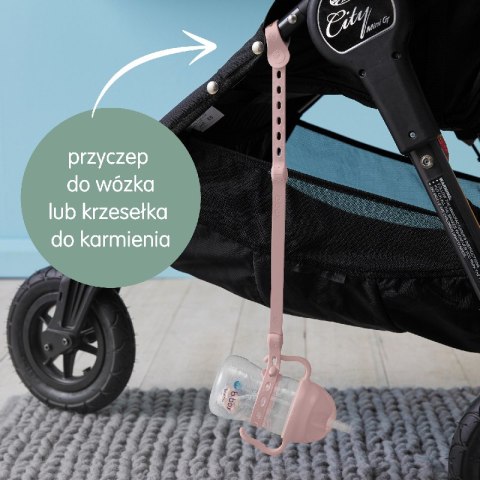 B.BOX 63006 Zestaw na start 3w1-bidon ze słomką 240ml borówkowy+smycz Ocean Breeze+zapasowe słomki