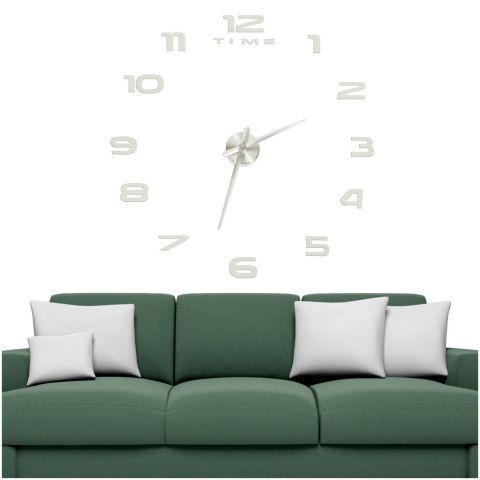 Zegar ścienny naklejany na ścianę 3D lustrzany DIY duży nowoczesny 80-120cm XL