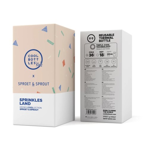 Cool Bottles Butelka termiczna Kiddies 350 ml SPRT& Sprinkles Land