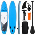Deska SUP AquaPaddle 335x84x15 cm wiosło pompka zestaw plecak 180 kg