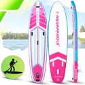 Deska SUP AquaPaddle 355x82x15 cm wiosło pompka zestaw plecak 200 kg