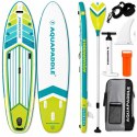 Deska SUP AquaPaddle 355x82x15 cm wiosło pompka zestaw plecak 200 kg