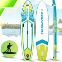 Deska SUP AquaPaddle 355x82x15 cm wiosło pompka zestaw plecak 200 kg