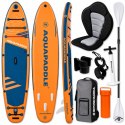 Deska SUP z siedziskiem AquaPaddle 335x84x15 cm wiosło pompka zestaw plecak