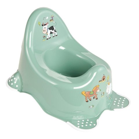 KEEEPER ADAM FUNNY FARM Nocnik z funkcją antypoślizgową light green