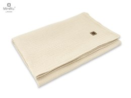 KIECZMERSKI Kocyk 75x100 cm MUŚLIN bawełna 100% ciepły beż