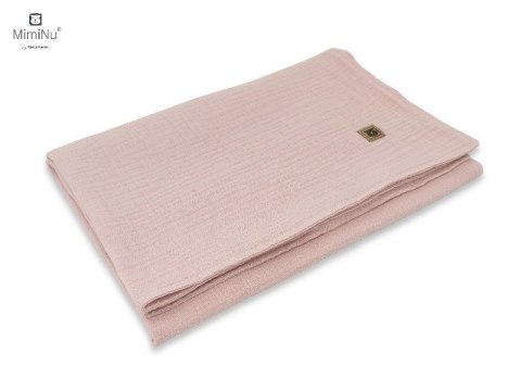 KIECZMERSKI Kocyk 75x100 cm MUŚLIN bawełna 100% pudrowy róż