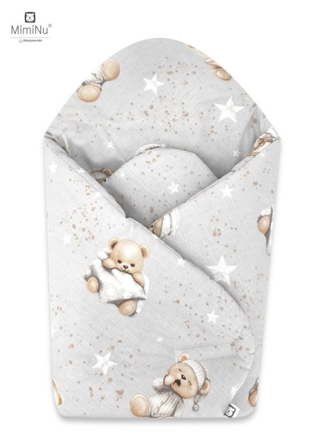 KIECZMERSKI Rożek usztywniony 75x75 cm MIMINU DESIGN Dobranocka szary bawełna 100%