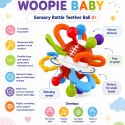 WOOPIE BABY Grzechotka Gryzak Sensoryczny Piłka dla Niemowląt Edukacyjna 0+ Miękka