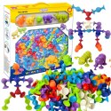 WOOPIE Klocki Przyssawki Zwariowane Zwierzaki 3D - Edukacyjny Zestaw Konstrukcyjny