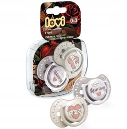 LOVI 22/866 Smoczek silikonowy dynamiczny 0-6m 2 szt Love