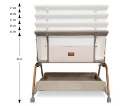 MILLY MALLY 6977 Łóżeczko dostawne Nino Beige