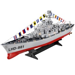 Okręt Wojenny Militarny Zdalnie Sterowany RC Oświetlenie LED 1:390