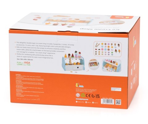 Viga 44842 Drewniana Mini Lodziarnia Cukiernia