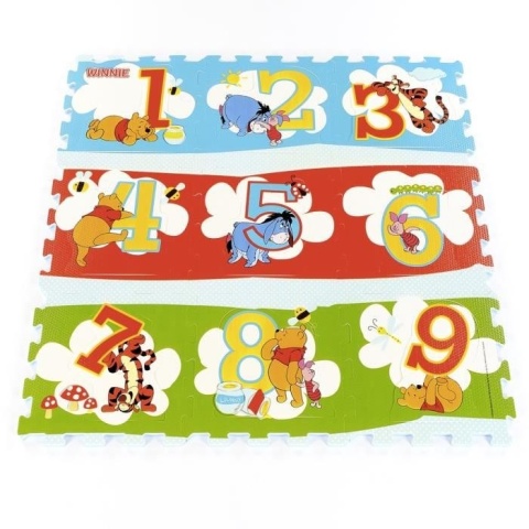 Kubuś Puchatek Puzzle Piankowe 3D Mata 9 elementów QElements