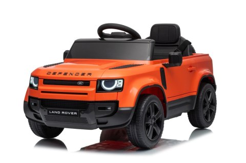 Auto Land Rover Defender pomarańczowe na akumulator dla dzieci + pilot R/C