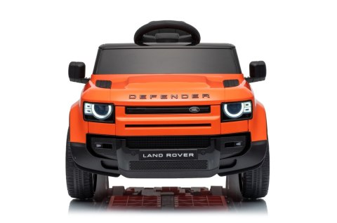 Auto Land Rover Defender pomarańczowe na akumulator dla dzieci + pilot R/C