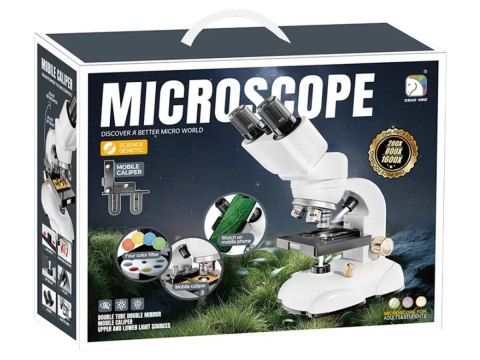 Mikroskop Edukacyjny Światło Led Przybliżenie 200x 800x 1600x Zabawka Naukowa