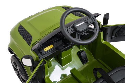 Auto Land Rover Defender zielone na akumulator dla dzieci + pilot R/C
