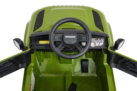 Auto Land Rover Defender zielone na akumulator dla dzieci + pilot R/C