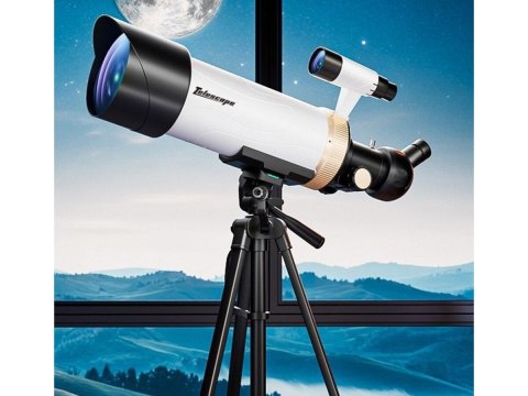 Teleskop Astronomiczny Ze Statywem Luneta Dla Początkujących + Akcesoria