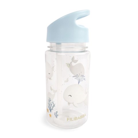 Filibabba Butelka na wodę 400 ml Christian's Whale Tales