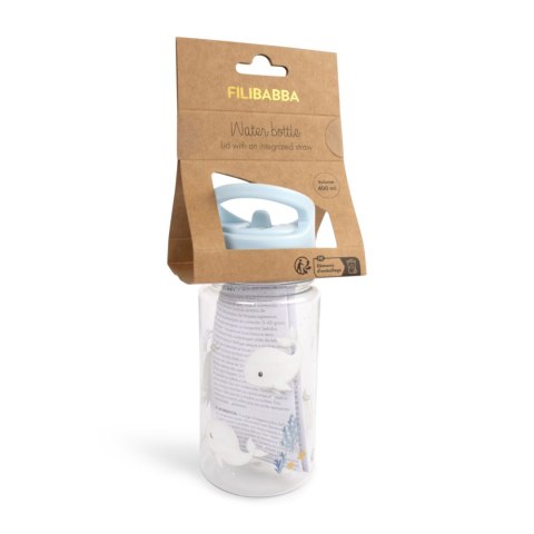Filibabba Butelka na wodę 400 ml Christian's Whale Tales