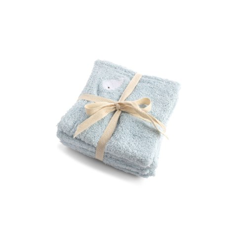 Filibabba Haftowana Myjka 27x27 cm GOTS - 4-pak - whale