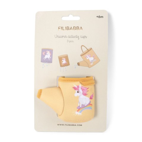 Filibabba Neoprenowe zabawki do kąpieli Unicorn activity cups