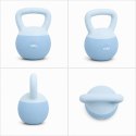 Kettlebell 10 kg Premium Miękka Podstawa Ciężarek Fitness Trening Domowy niebieski