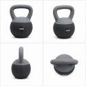 Kettlebell 10 kg Premium Miękka Podstawa Ciężarek Fitness Trening Domowy szary