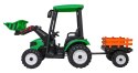 Pojazd MEGA Traktor D68 Z Przyczepką Zielony